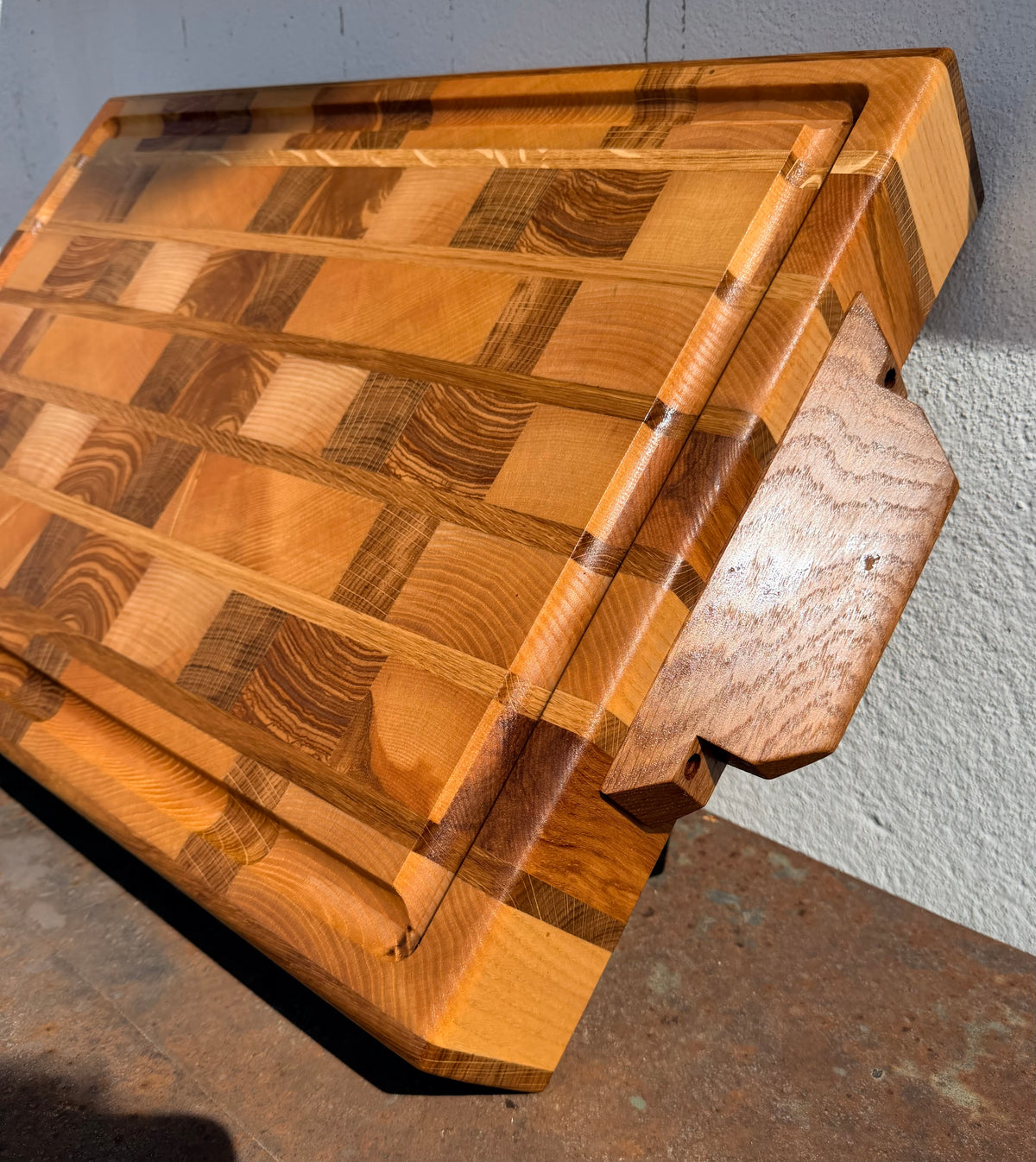 Billot Lucien-Frêne Olivier et chêne - 60 × 40 × 9cm